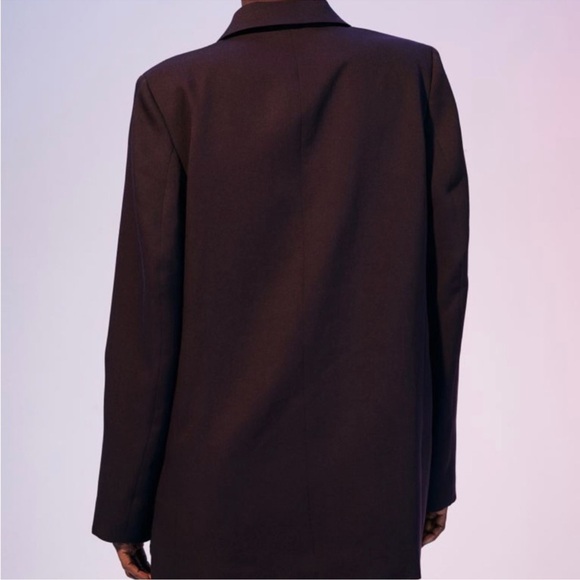 NEW|| H&M Oversize Burgundy Blazer Size XS - Picture 2 of 14